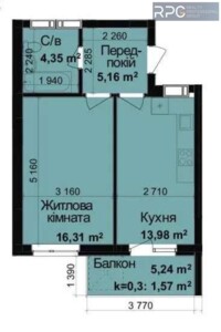 Продаж однокімнатної квартири в Києві, на вул. Академіка Заболотного 148В корпус 3, район Голосіївський фото 2