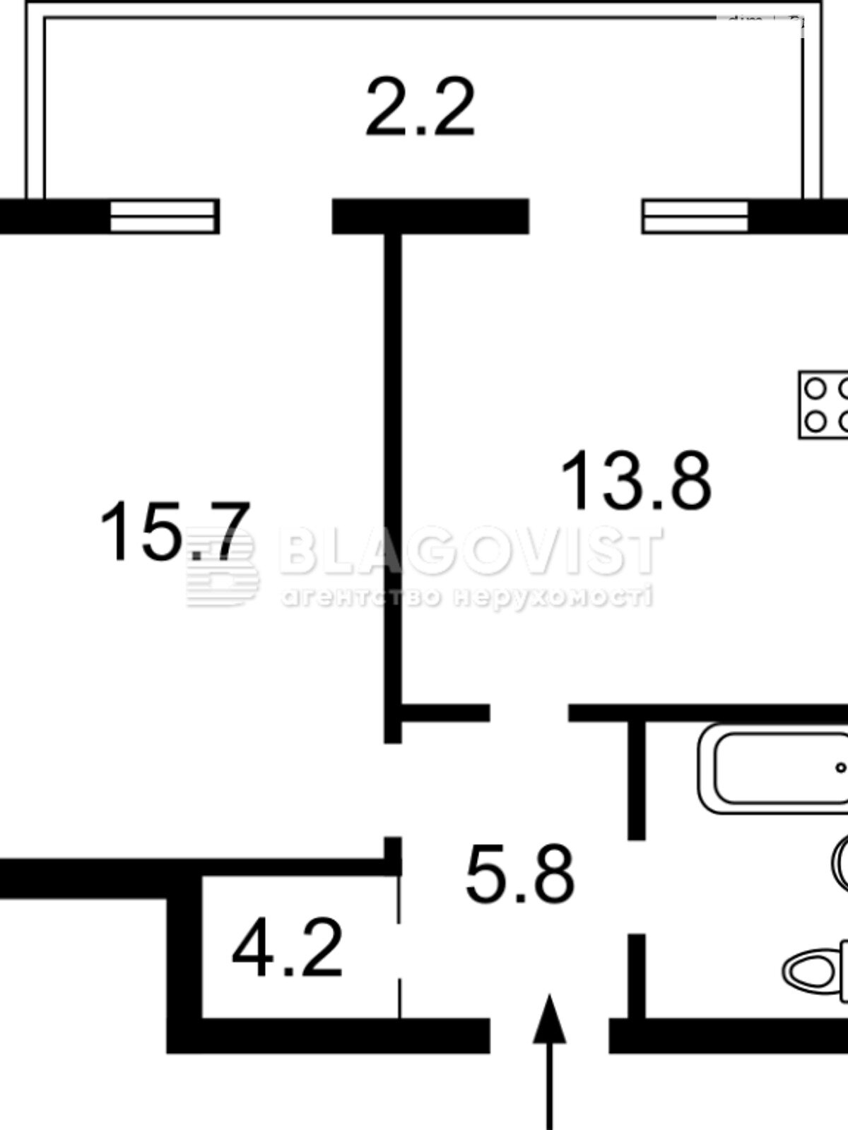 Продаж однокімнатної квартири в Києві, на вул. Метрологічна 54А, район Голосіївський фото 1