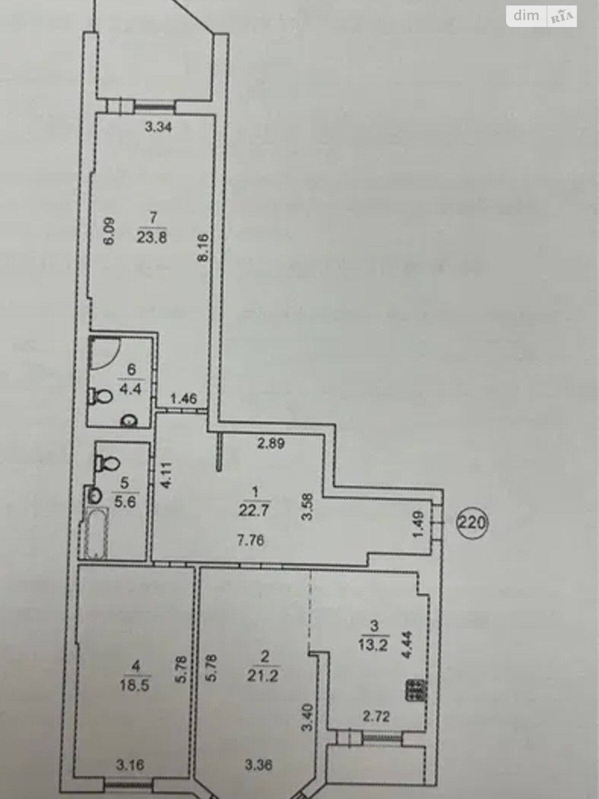 Продаж трикімнатної квартири в Києві, на вул. Саперно-Слобідська 22, район Голосіївський фото 1