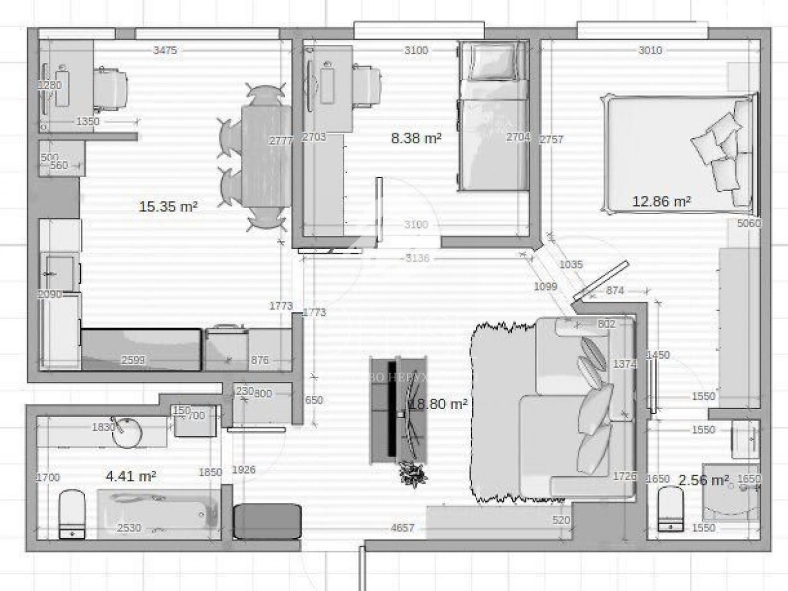 Продаж двокімнатної квартири в Києві, на вул. Юнацька 6, кв. 65, район Голосіївський фото 1