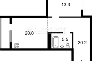 Продаж однокімнатної квартири в Києві, на вул. Березова 46, район Голосіївський фото 2