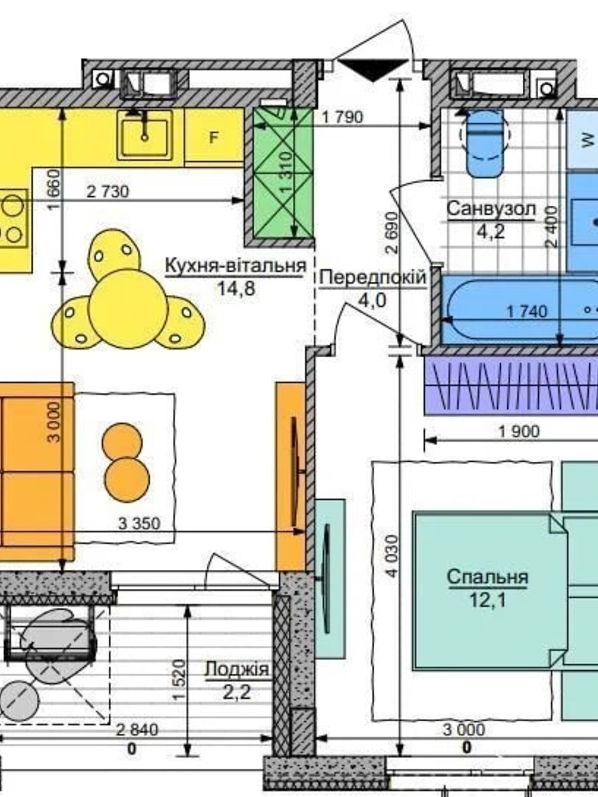 Продажа однокомнатной квартиры в Киеве, на ул. Окружная 1, район Голосеевский фото 1