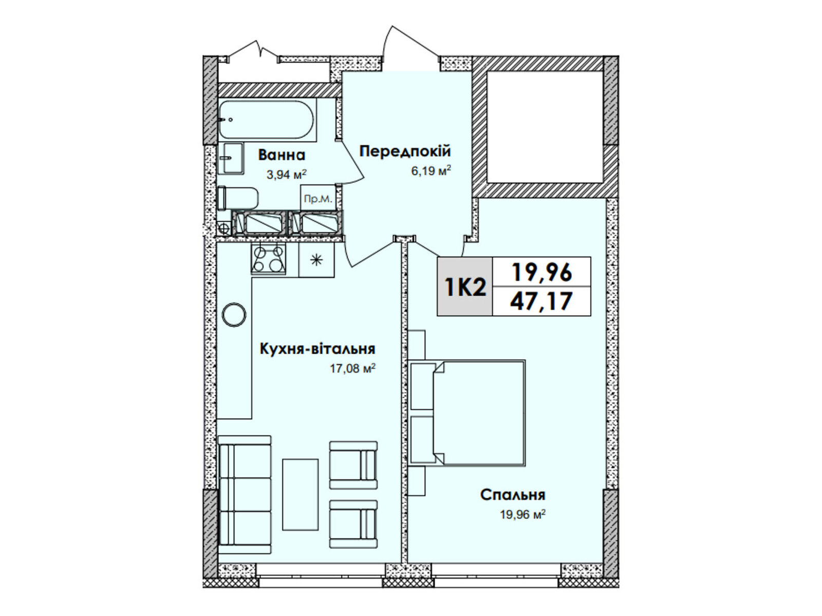 Продажа однокомнатной квартиры в Киеве, на шоссе Харьковское 210, фото 1