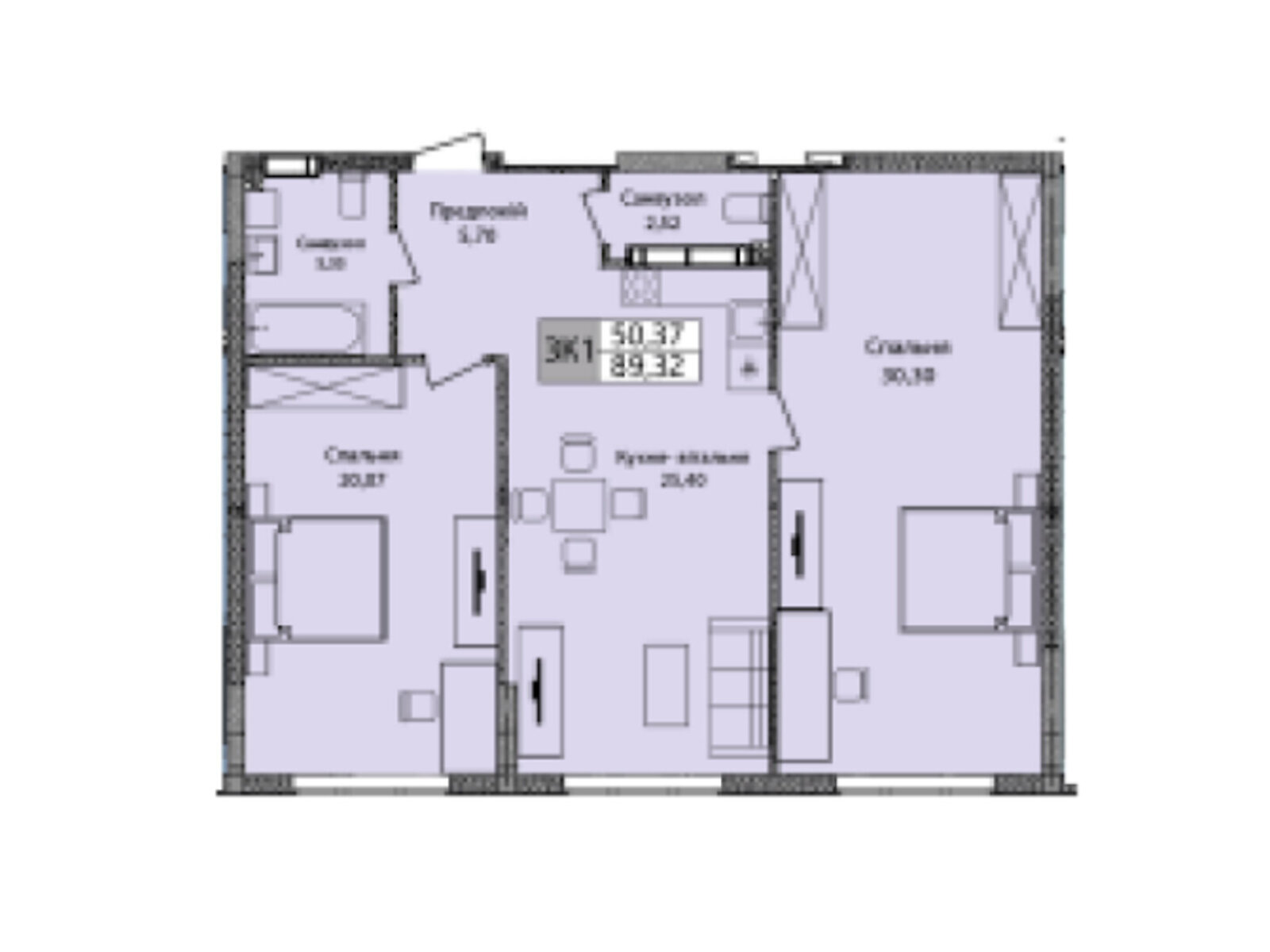 Продажа трехкомнатной квартиры в Киеве, на шоссе Харьковское 210, фото 1