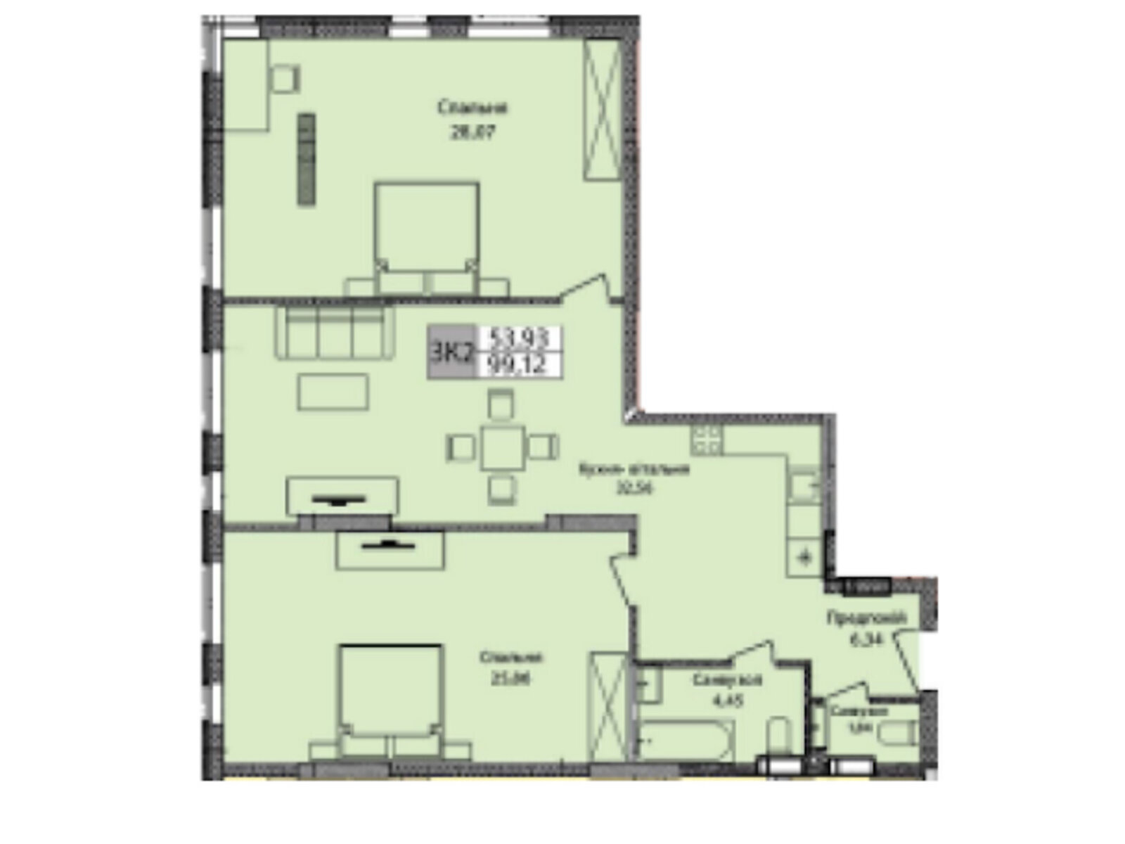 Продажа трехкомнатной квартиры в Киеве, на шоссе Харьковское 210, фото 1