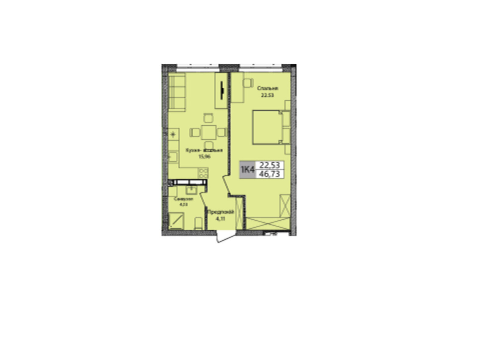 Продажа однокомнатной квартиры в Киеве, на шоссе Харьковское 210, фото 1