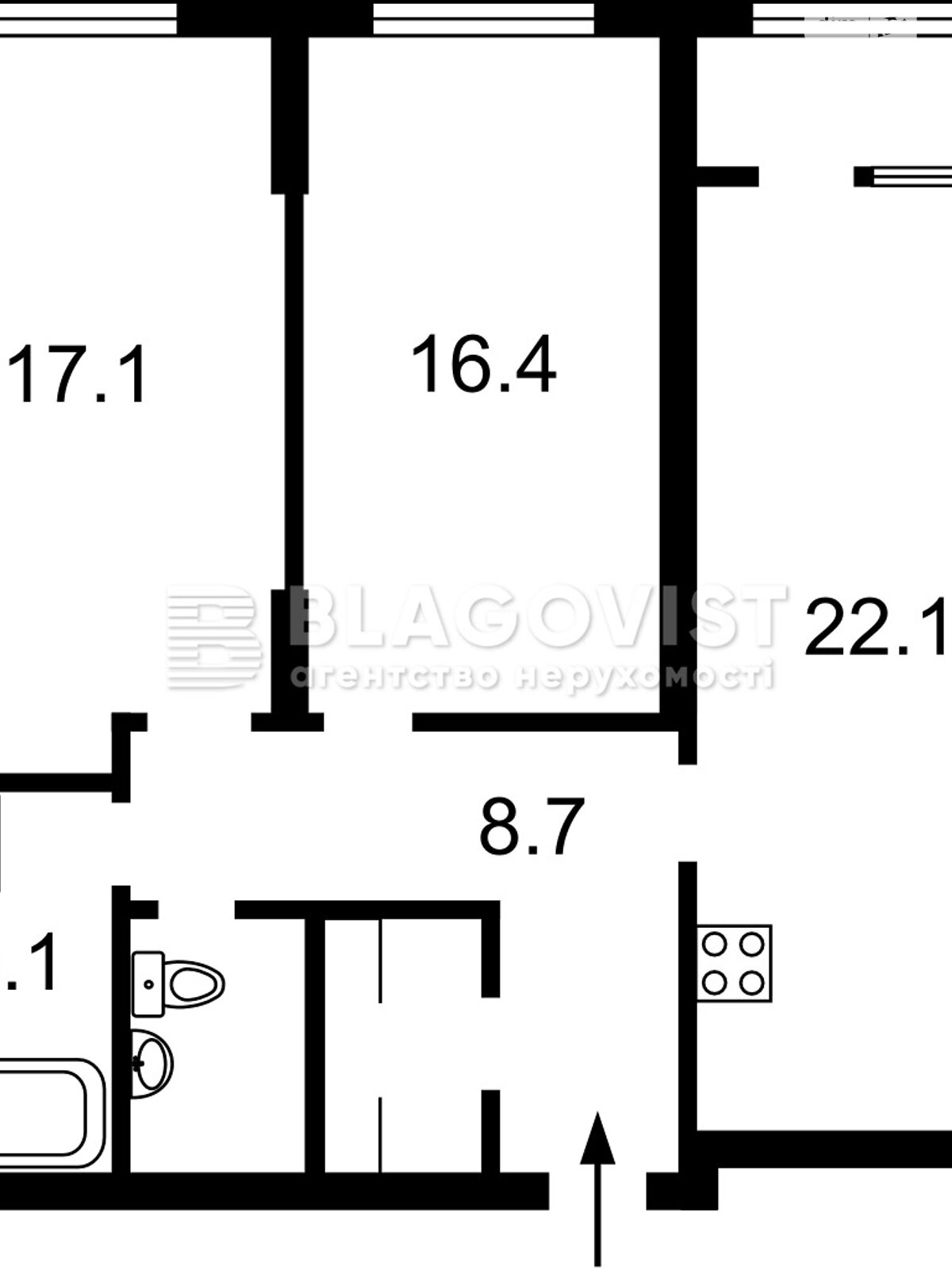Продажа двухкомнатной квартиры в Киеве, на ул. Князя Романа Мстиславича 22А, фото 1