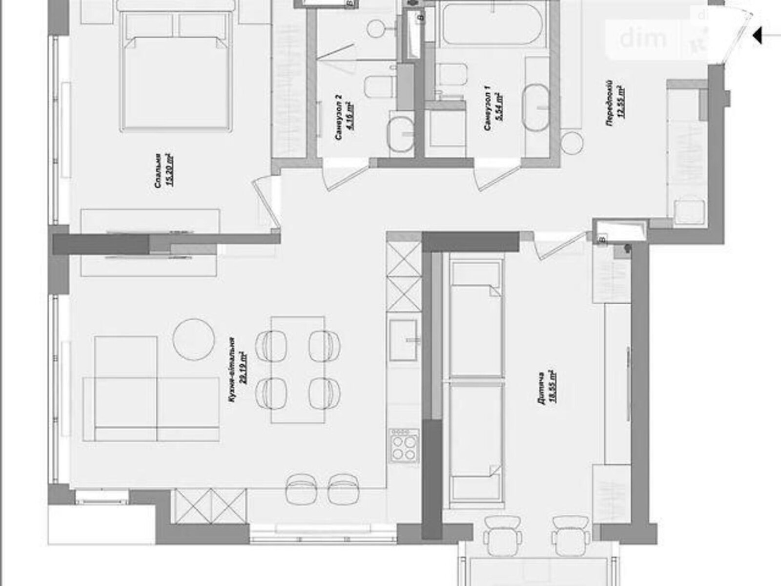Продажа двухкомнатной квартиры в Киеве, на ул. Николая Пимоненко 19, район Кудрявец фото 1
