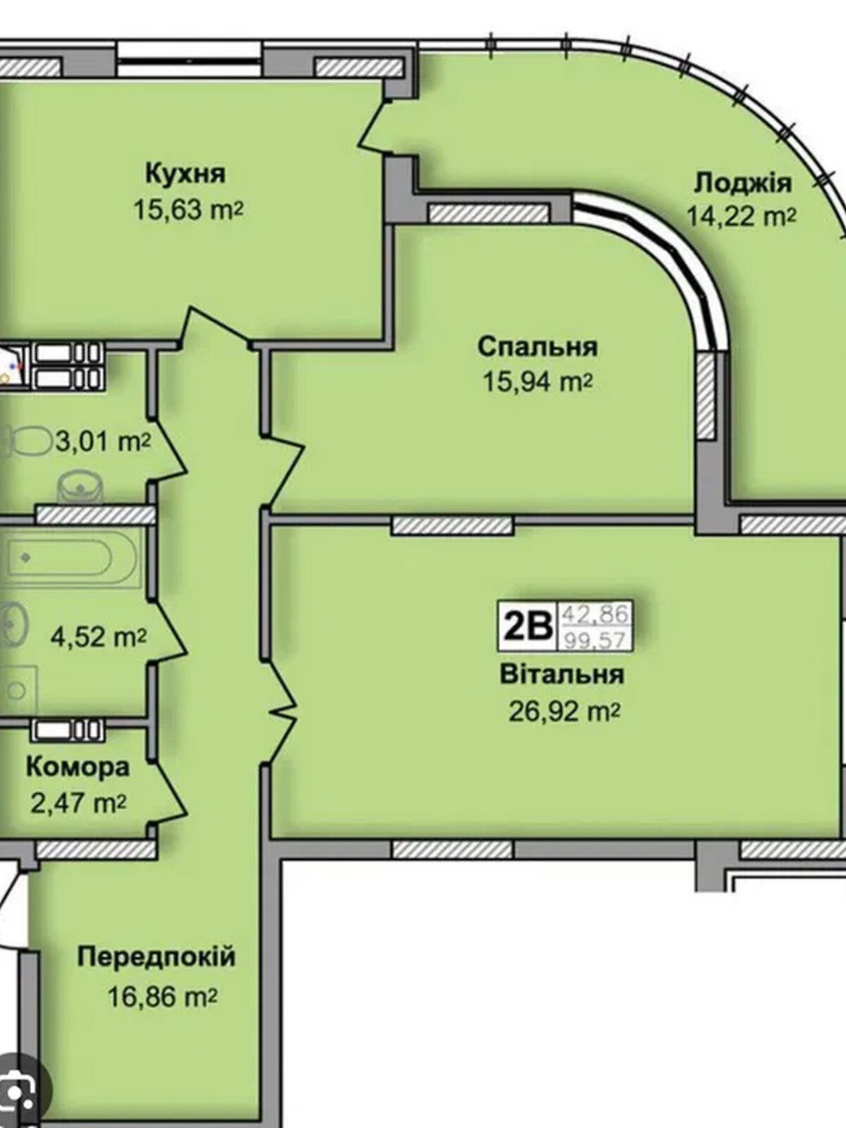 Продаж двокімнатної квартири в Києві, на вул. Юрія Кондратюка 7, район Мінський Масив фото 1