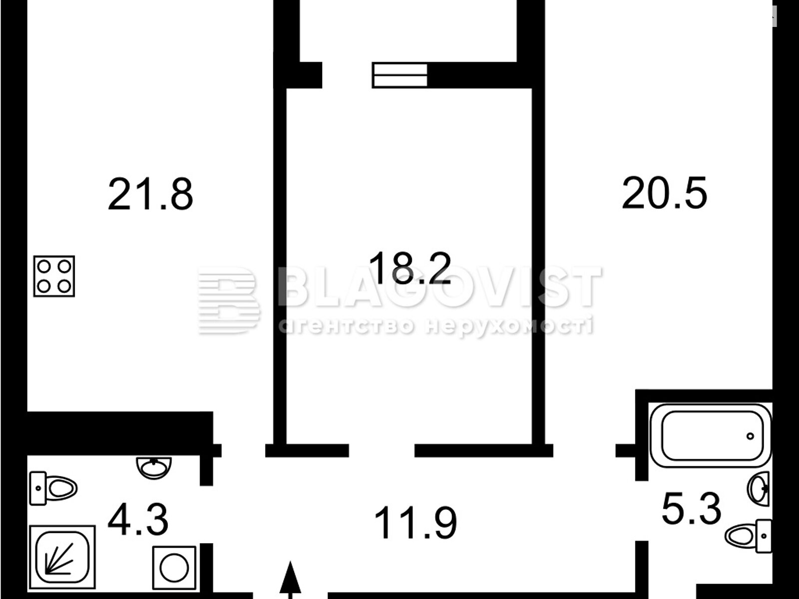 Продажа двухкомнатной квартиры в Киеве, на ул. Мокрая 8Б, фото 1