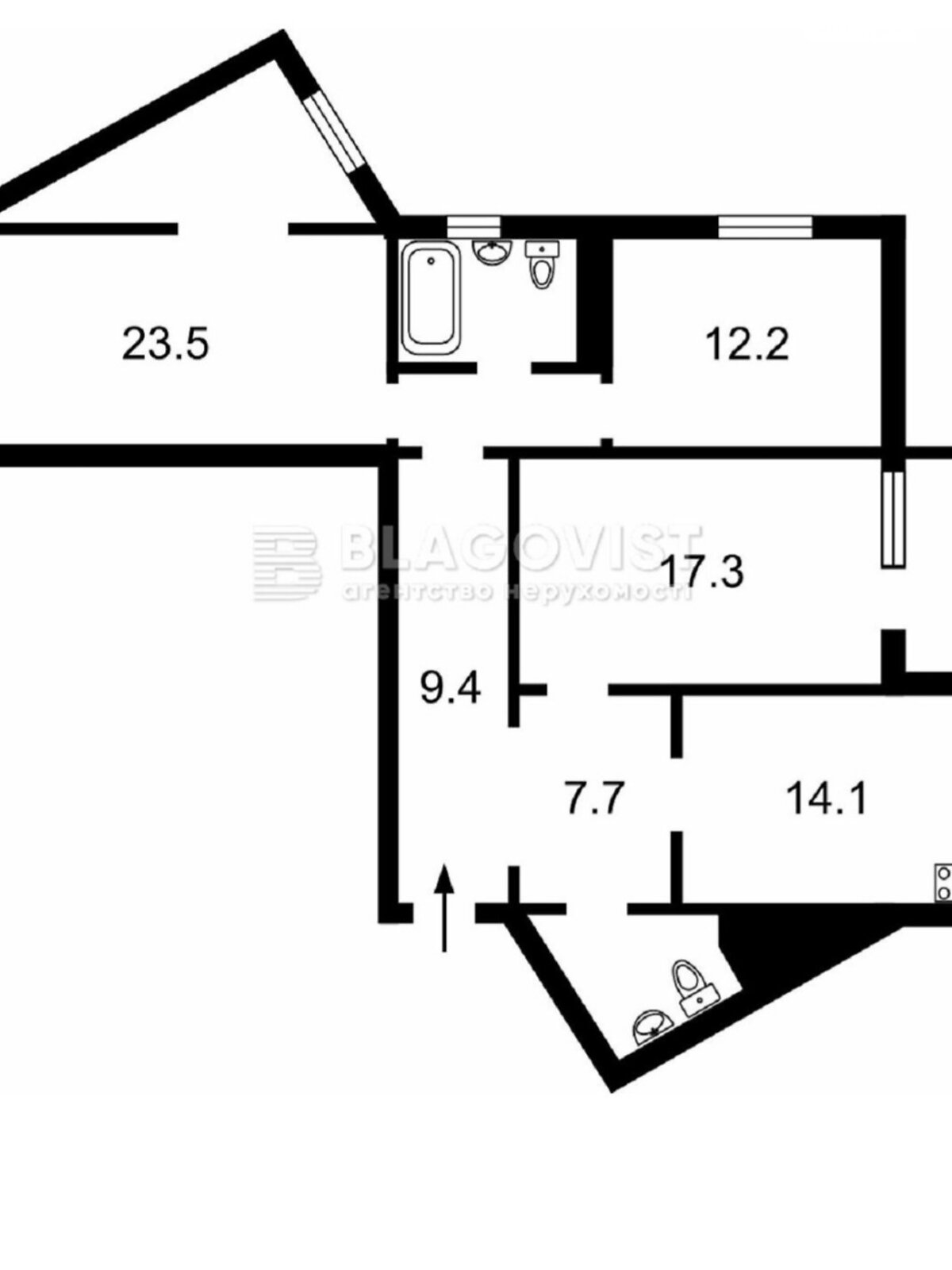 Продажа трехкомнатной квартиры в Киеве, на просп. Европейского Союза 31А, район Мостицкий Массив фото 1