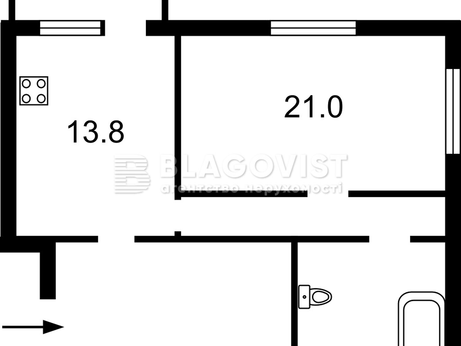 Продажа однокомнатной квартиры в Киеве, на ул. Николая Краснова 17, фото 1 Продажа однокомнатной квартиры в Киеве, на ул. Николая Краснова 17, фото 1
