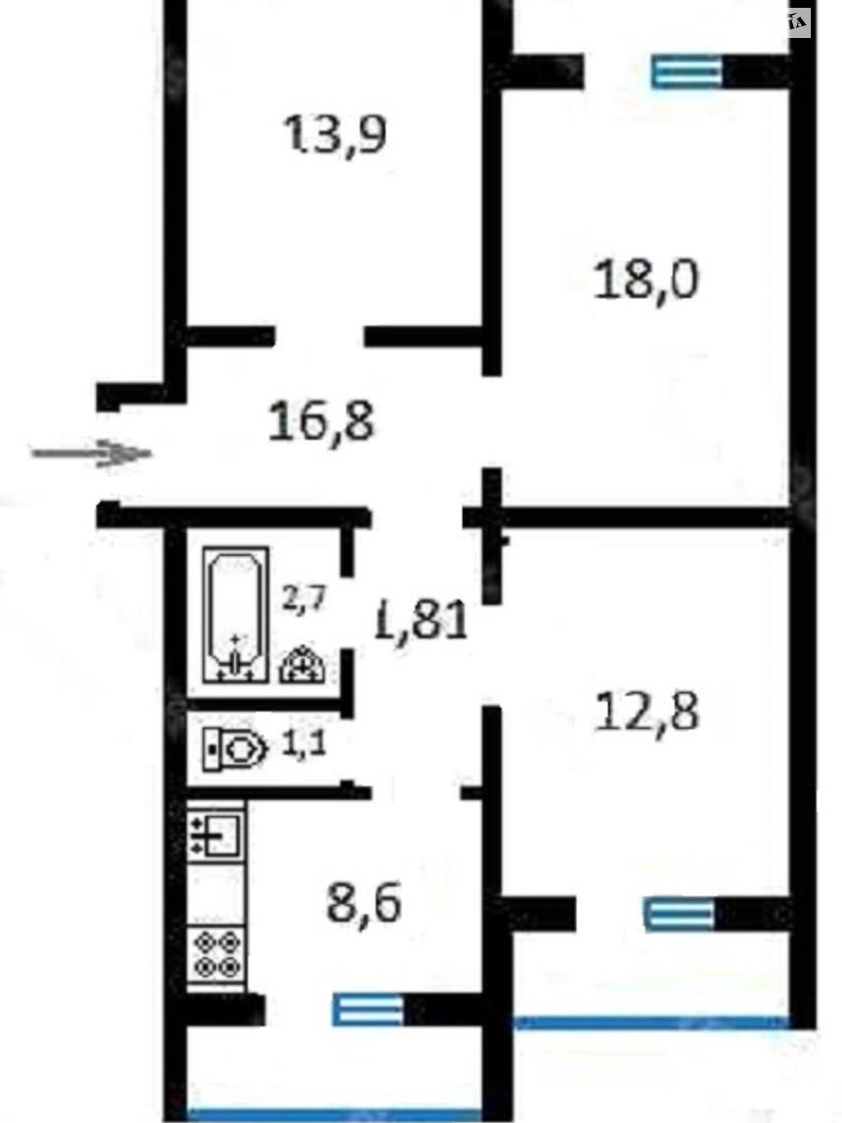 Продажа трехкомнатной квартиры в Киеве, на ул. Героев Днепра 9, район Оболонь фото 1