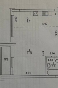 Продаж однокімнатної квартири в Києві, на просп. Оболонський 6А, район Оболонь фото 2