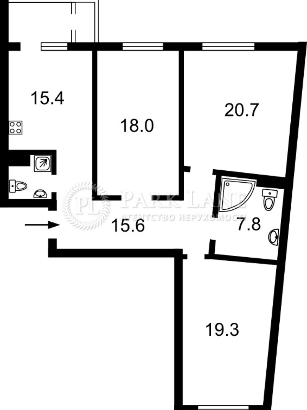 Продажа трехкомнатной квартиры в Киеве, на пер. Балтийский 3А, район Оболонский фото 1