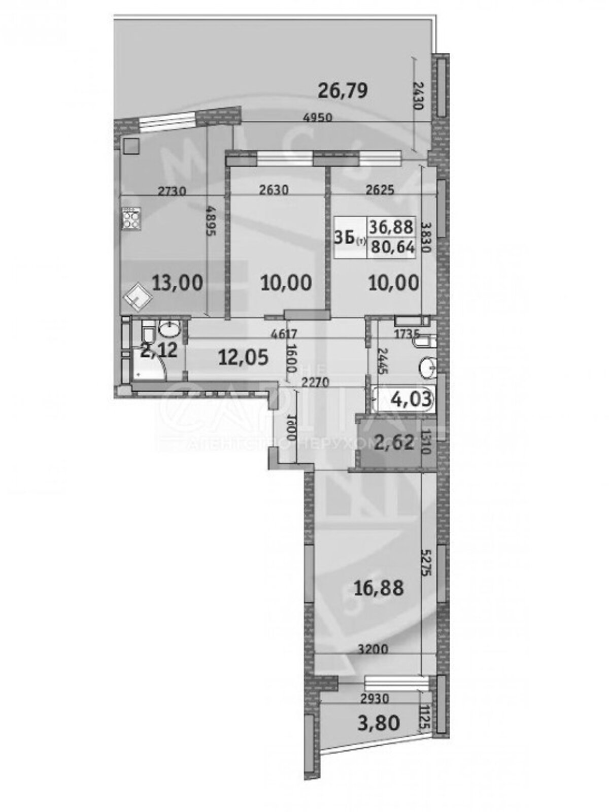 Продаж двокімнатної квартири в Києві, на вул. Богатирська 32, район Оболонський фото 1