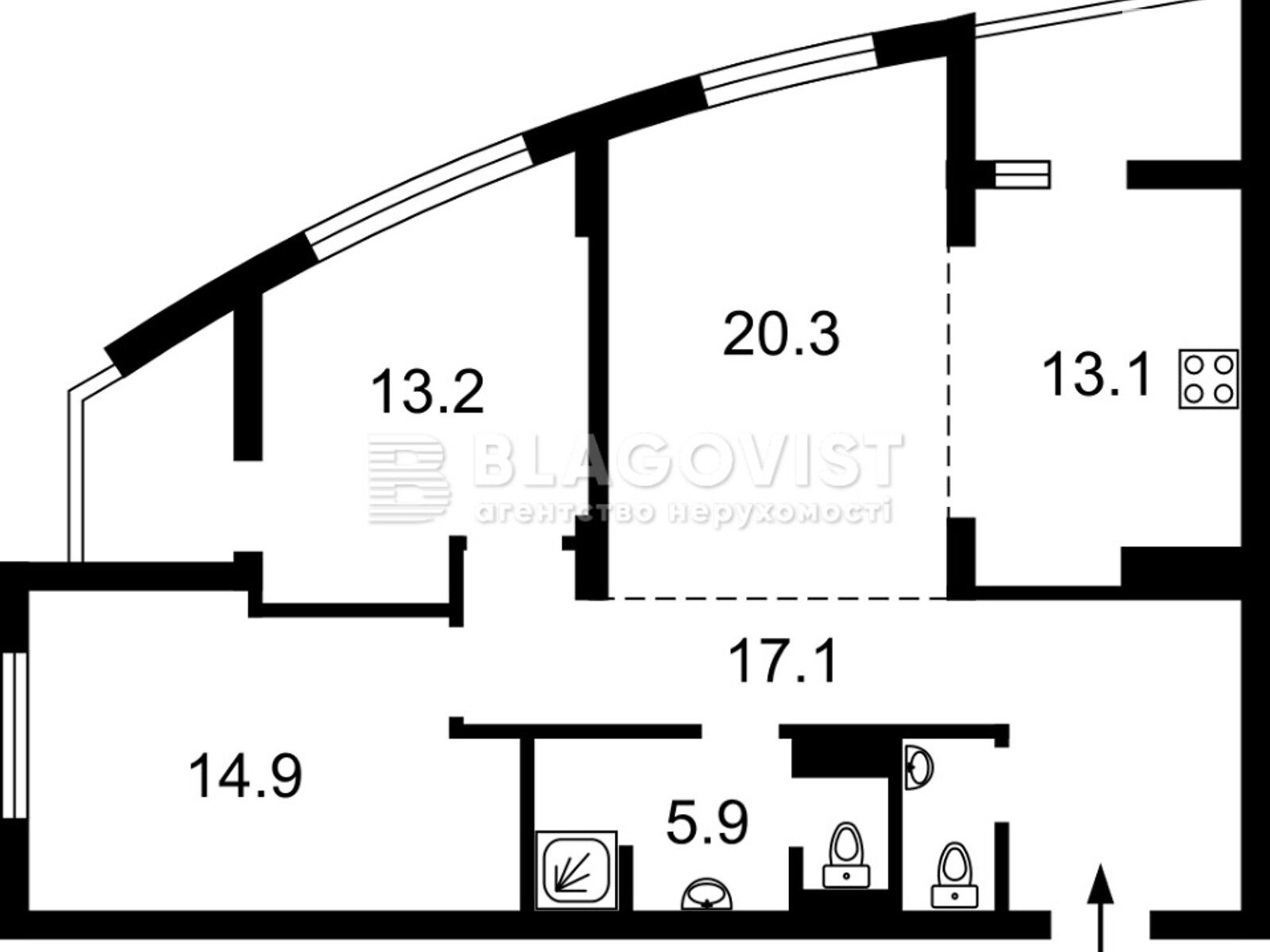 Продажа трехкомнатной квартиры в Киеве, на просп. Оболонский 1, район Оболонский фото 1