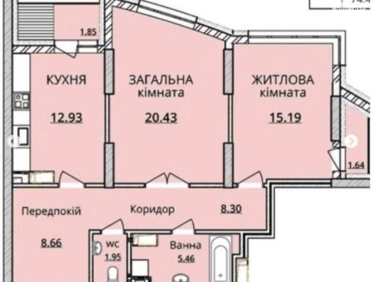 Продаж двокімнатної квартири в Києві, на просп. Оболонський 1, район Оболонський фото 1