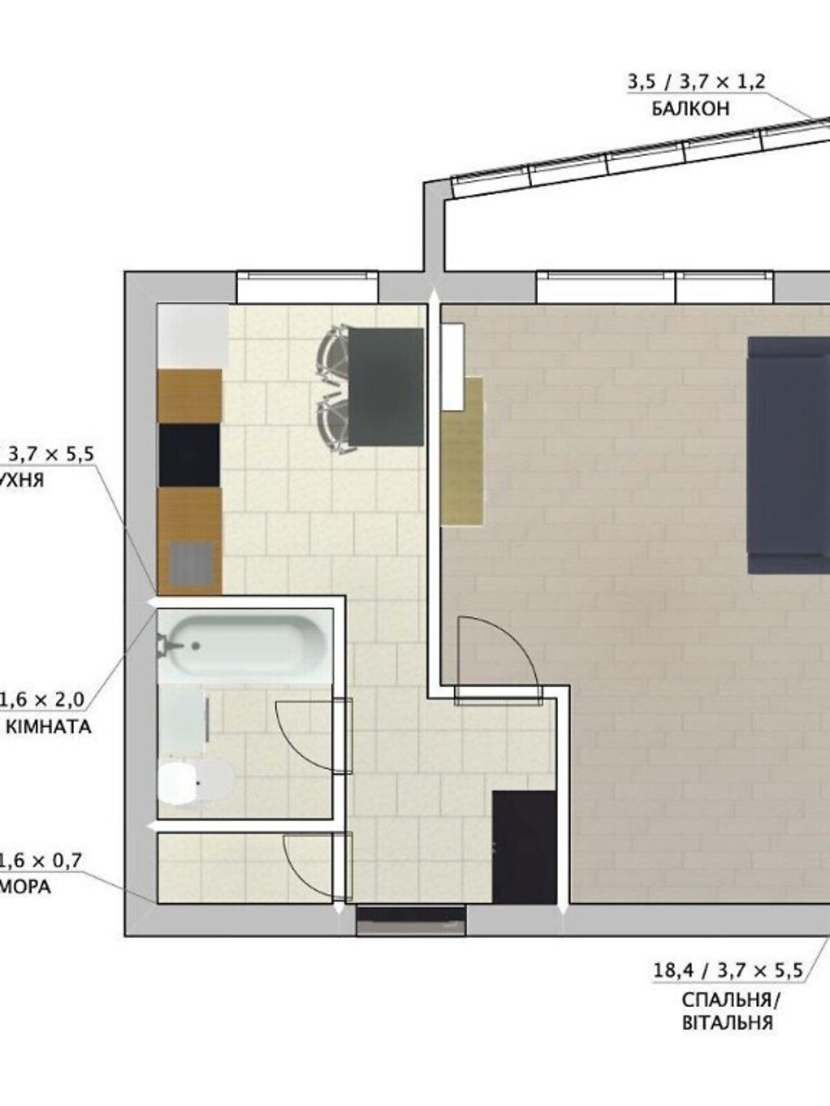 Продажа однокомнатной квартиры в Киеве, на просп. Оболонский 34Г, район Оболонский фото 1