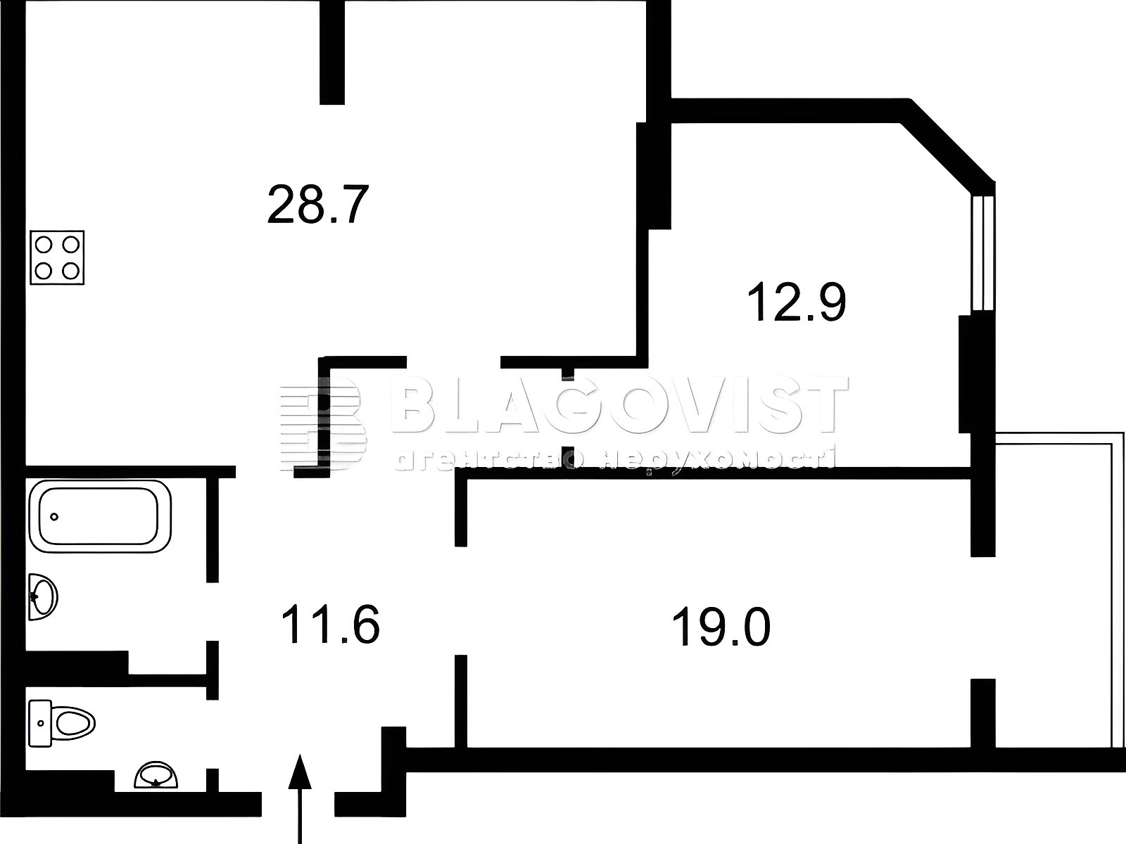 Продажа трехкомнатной квартиры в Киеве, на ул. Бориса Гмыри 17, район Осокорки фото 1