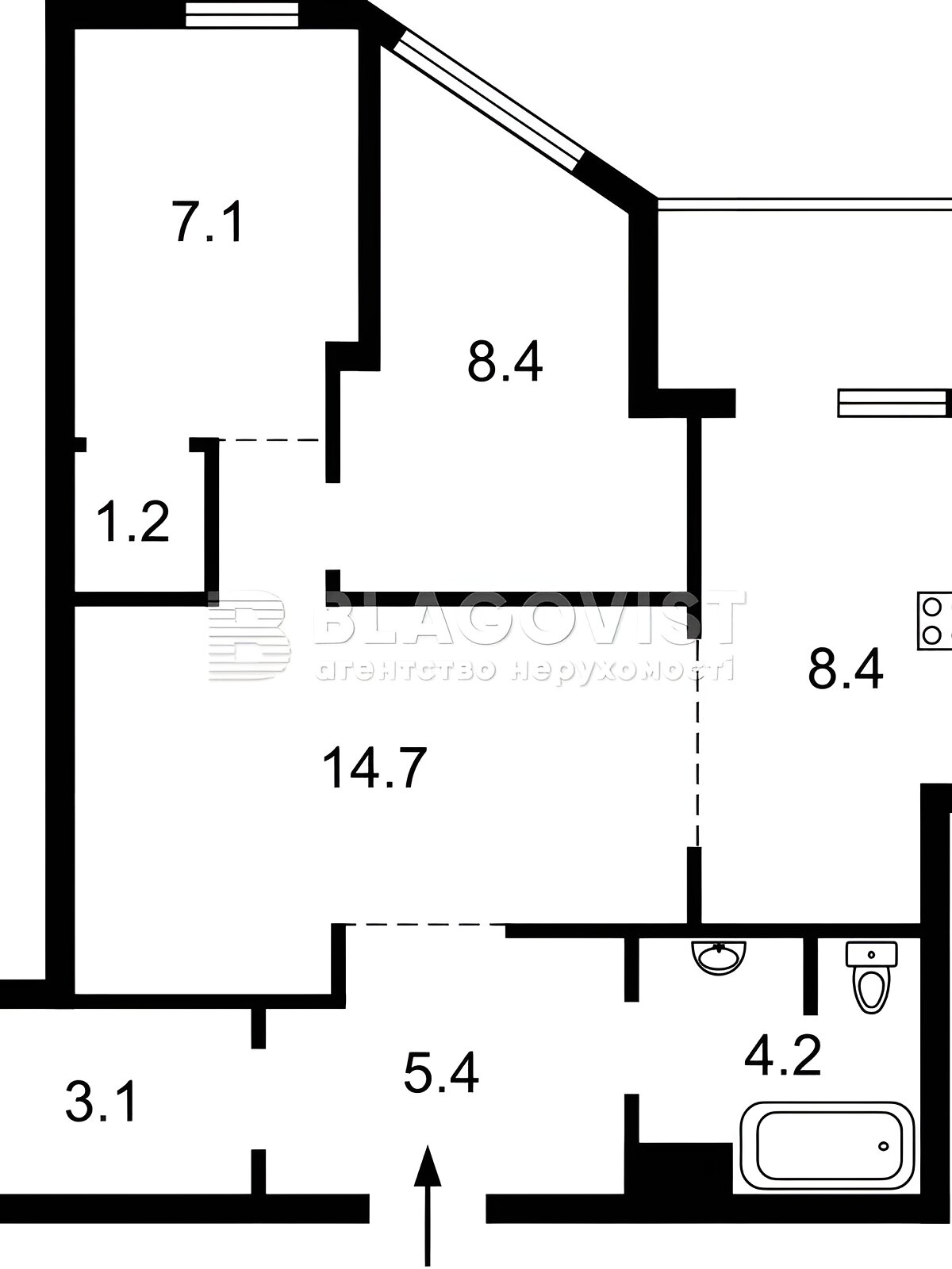 Продажа двухкомнатной квартиры в Киеве, на ул. Панаса Мирного 17, фото 1