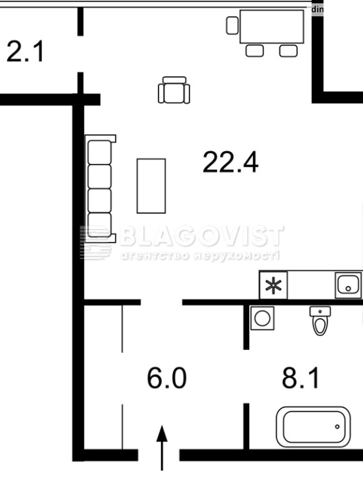 Продажа однокомнатной квартиры в Киеве, на бул. Леси Украинки 7В, кв. 77, район Печерск фото 1