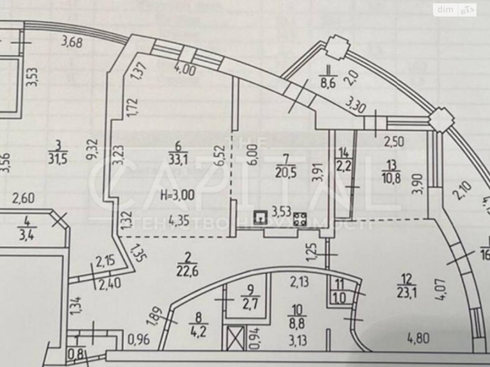 Продажа трехкомнатной квартиры в Киеве, на бул. Леси Украинки 30Б, кв. 1, район Печерск фото 1