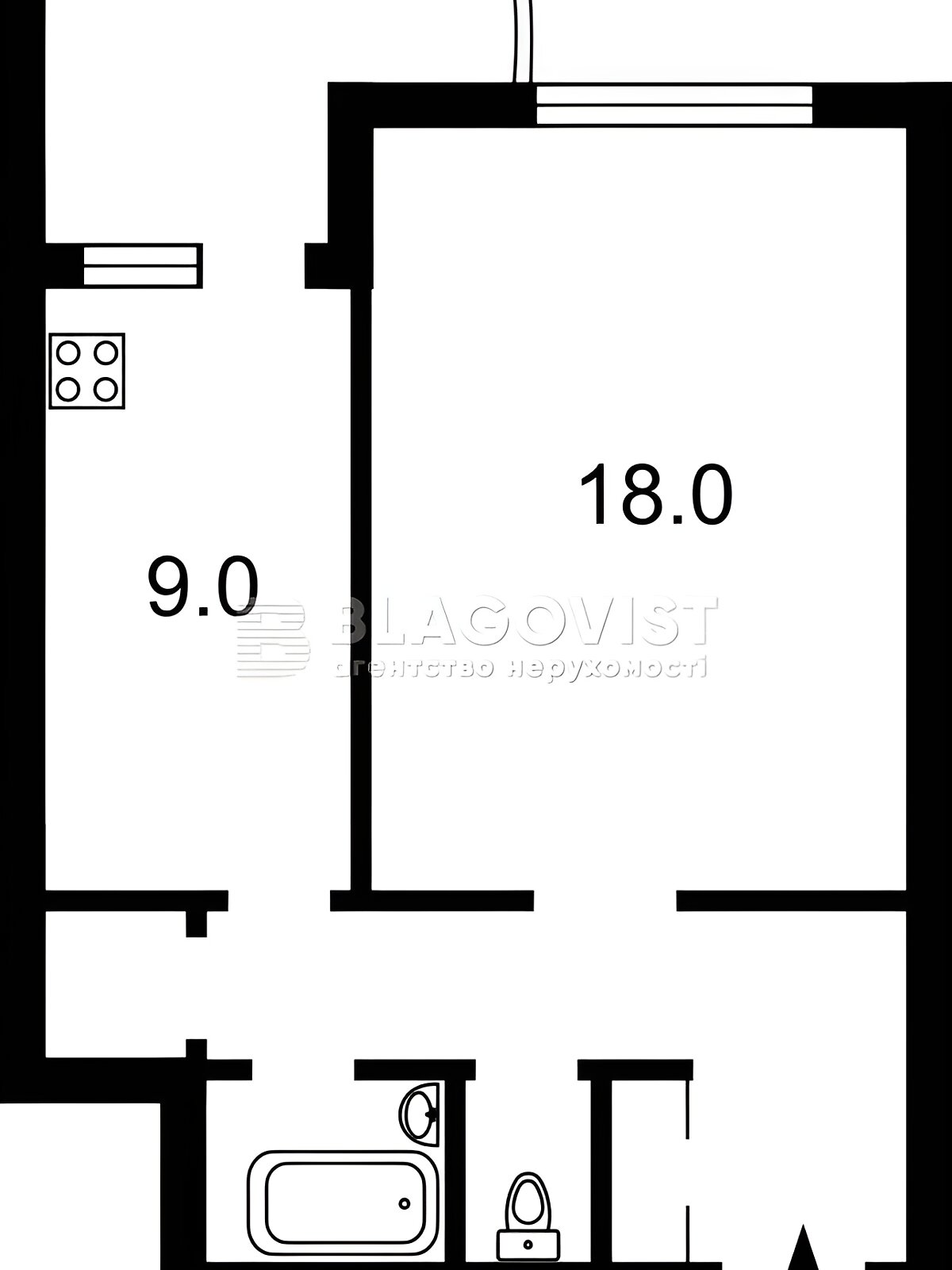 Продажа однокомнатной квартиры в Киеве, на ул. Старонаводницкая 6, район Печерск фото 1