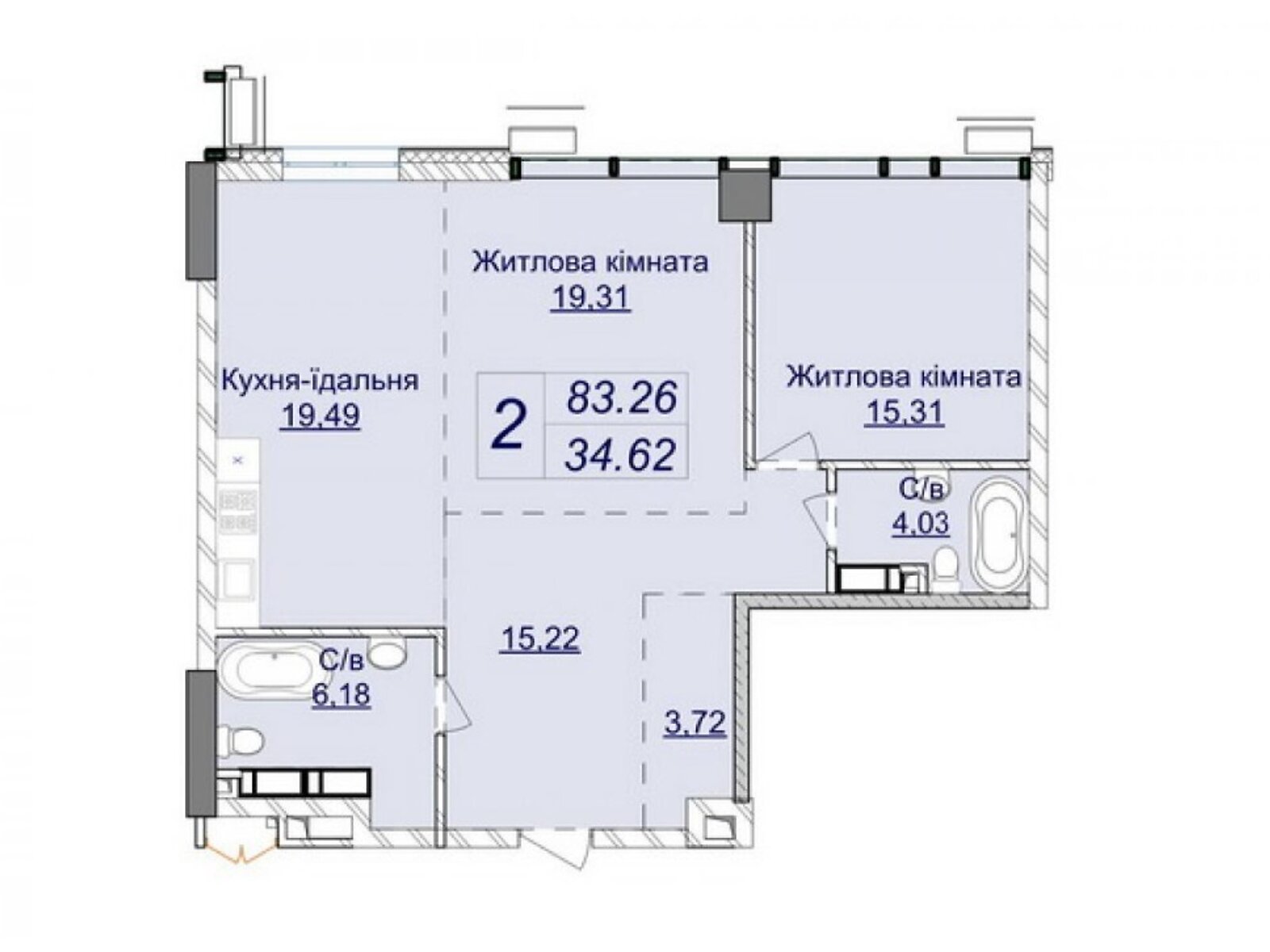 Продажа двухкомнатной квартиры в Киеве, на ул. Андрея Верхогляда 1-20А, район Печерский фото 1