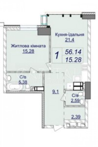 Продаж однокімнатної квартири в Києві, на вул. Андрія Верхогляда 1-20А, район Печерський фото 2