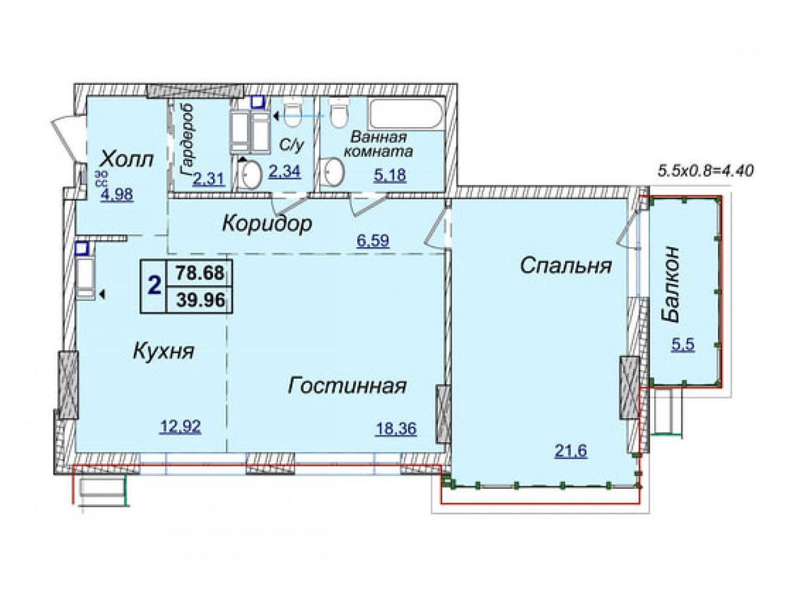 Продажа двухкомнатной квартиры в Киеве, на ул. Андрея Верхогляда 19А, кв. 88, район Печерский фото 1 Продажа двухкомнатной квартиры в Киеве, на ул. Андрея Верхогляда 19А, кв. 88, район Печерский фото 1
