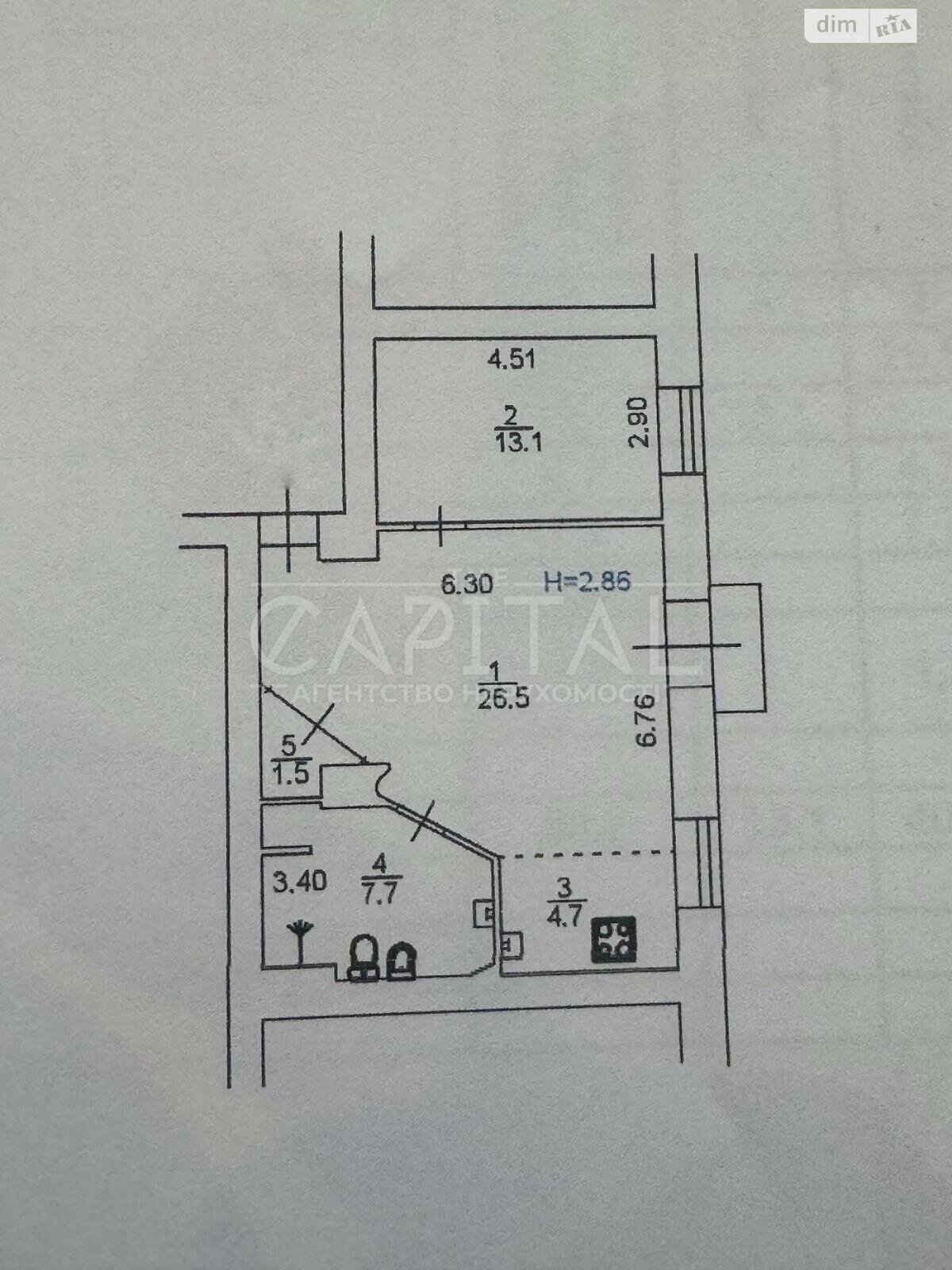 Продаж двокімнатної квартири в Києві, на вул. Велика Васильківська 132, район Печерський фото 1