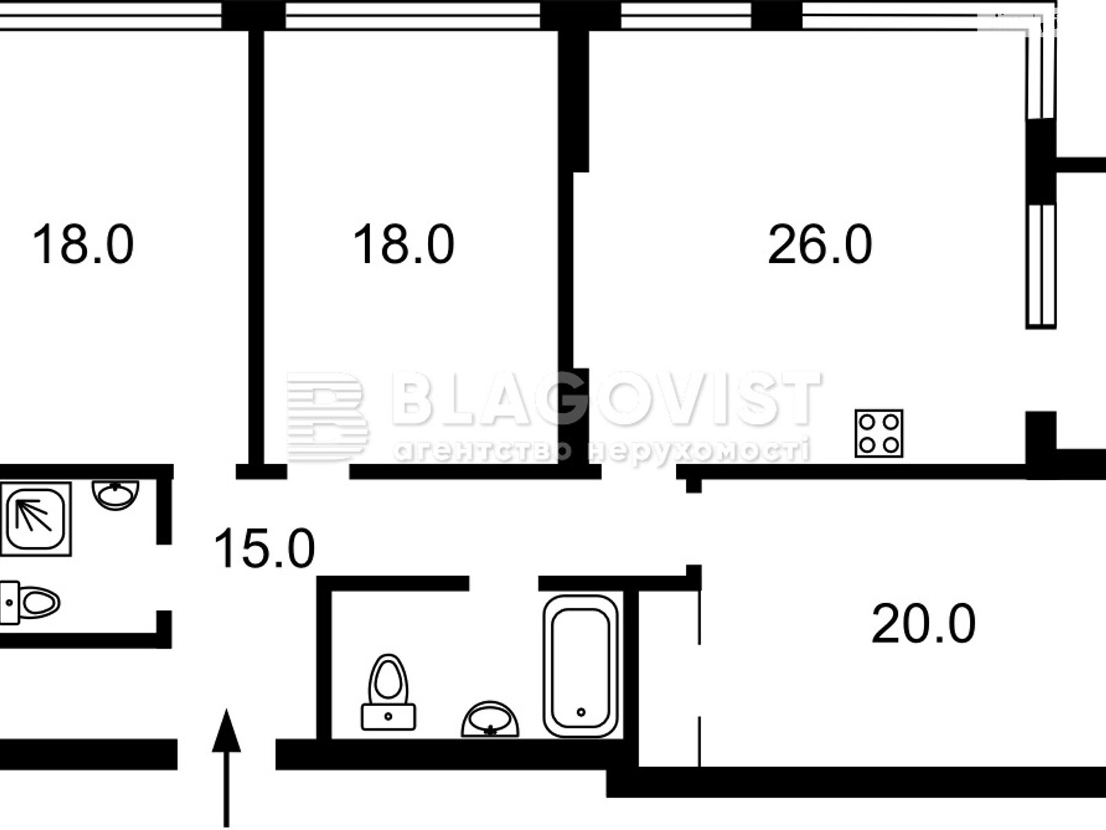 Продаж трикімнатної квартири в Києві, на вул. Ділова 1/2, район Печерський фото 1