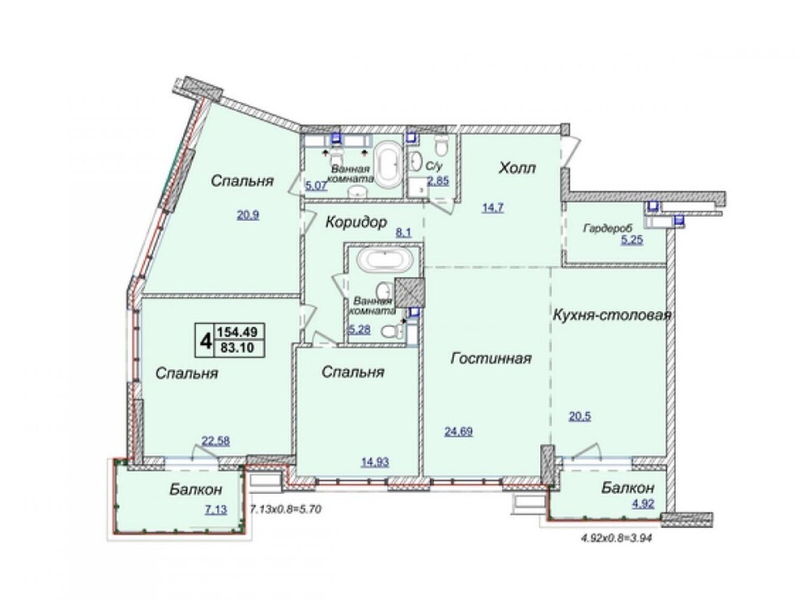 Продажа четырехкомнатной квартиры в Киеве, на ул. Андрея Верхогляда 1-20А, район Печерский фото 1