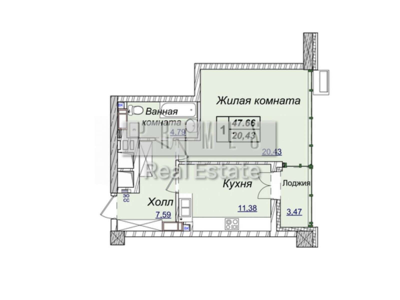 Продажа однокомнатной квартиры в Киеве, на ул. Андрея Верхогляда, район Печерский фото 1