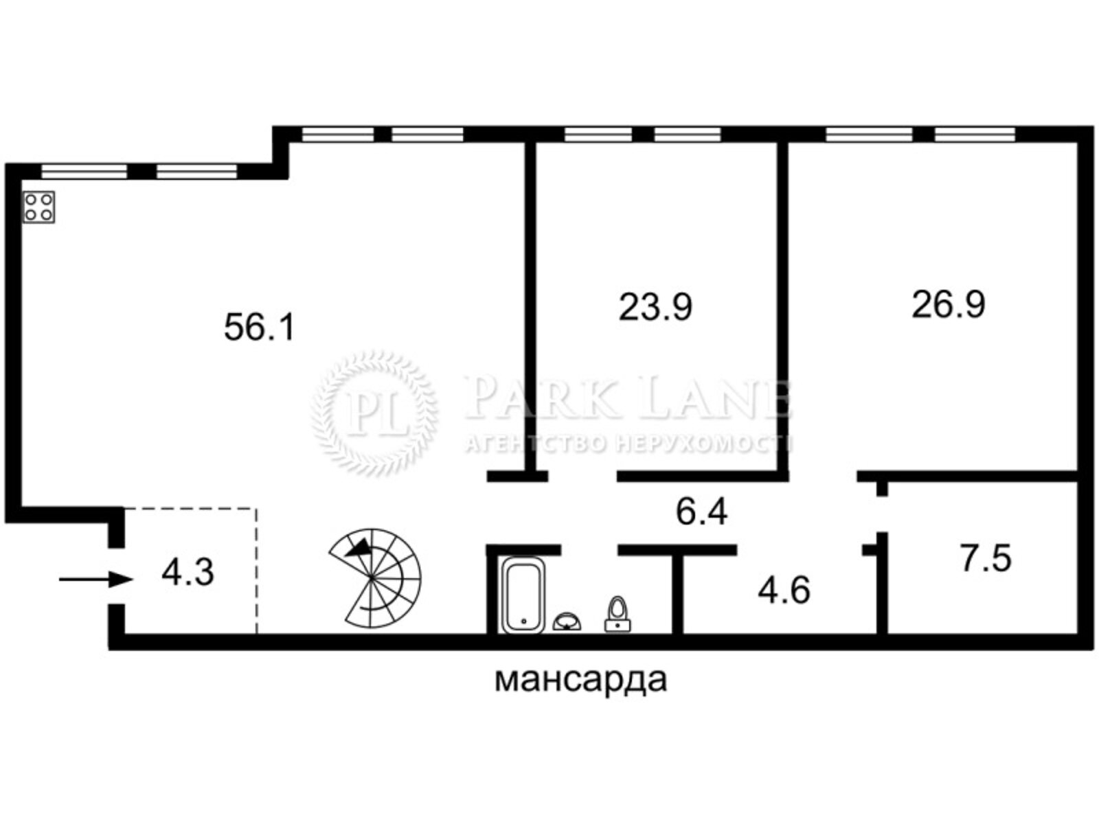 Продаж трикімнатної квартири в Києві, на вул. Інститутська 13А, район Печерський фото 1