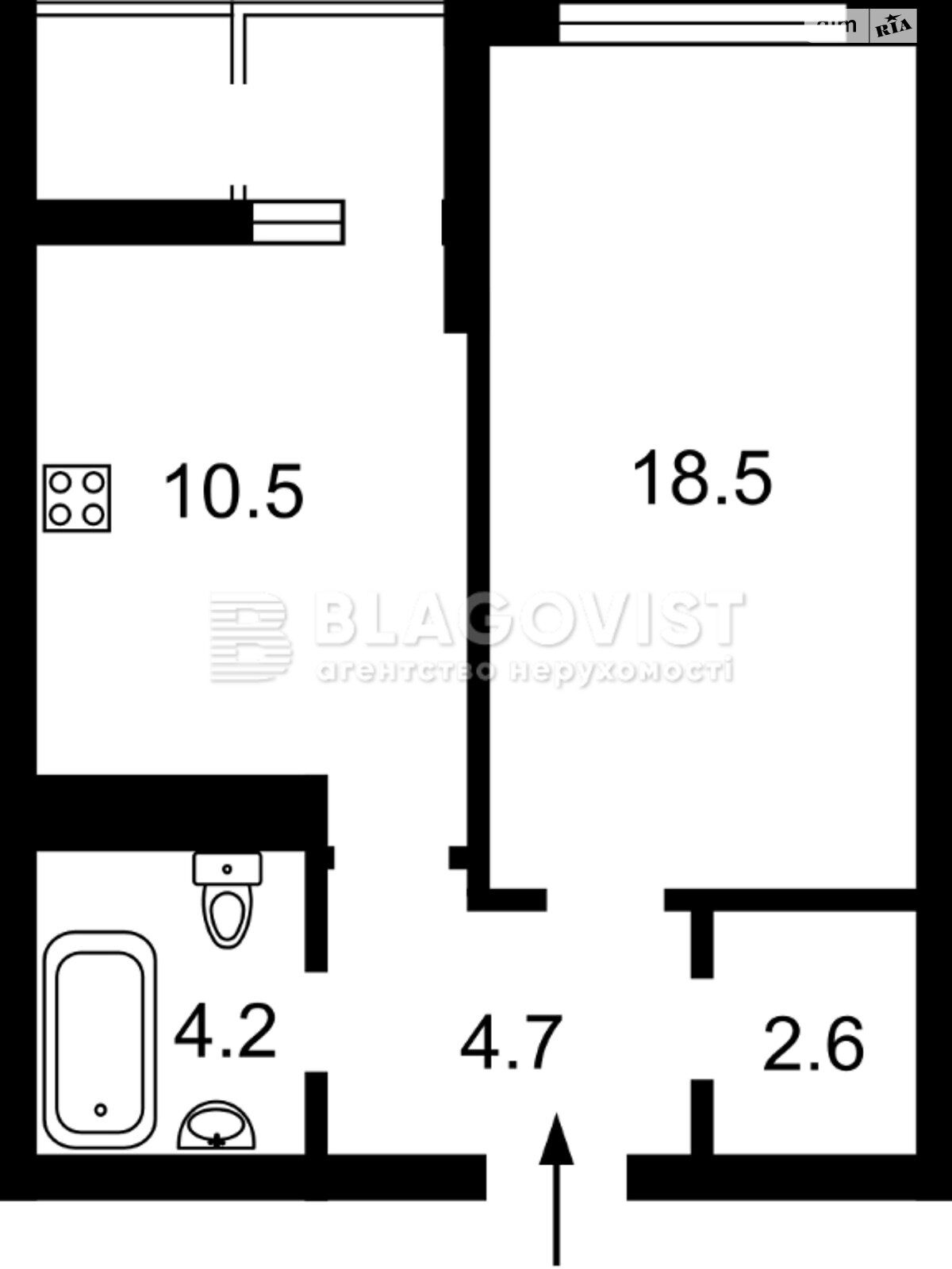 Продаж двокімнатної квартири в Києві, на вул. Кахи Бендукідзе 2, район Печерський фото 1
