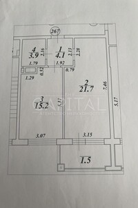 Продаж однокімнатної квартири в Києві, на вул. Михайла Бойчука 17, район Печерський фото 2