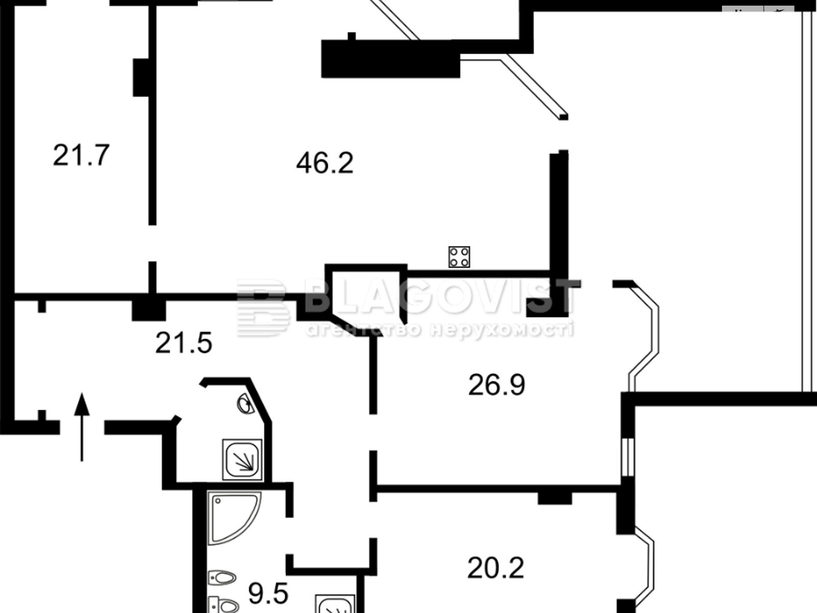 Продажа трехкомнатной квартиры в Киеве, на спуск Кловский 5, район Печерский фото 1