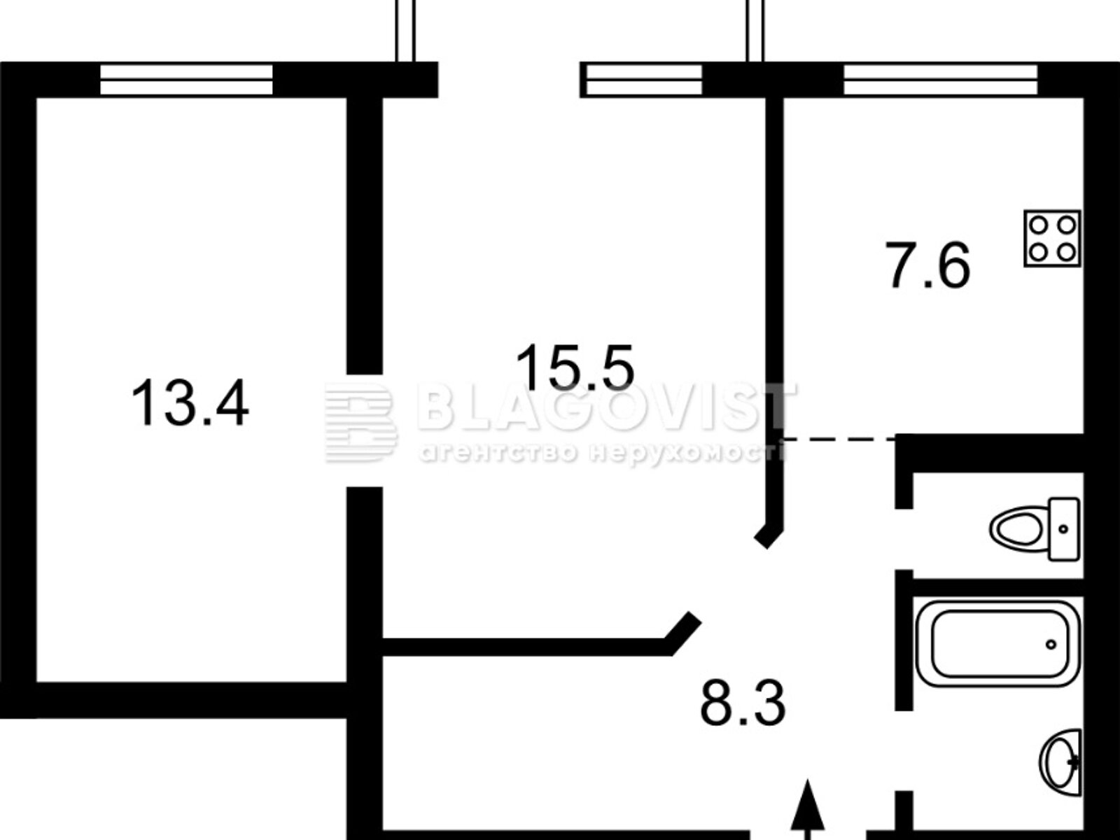 Продажа двухкомнатной квартиры в Киеве, на пер. Костя Гордиенко 1А, кв. 1, район Печерский фото 1