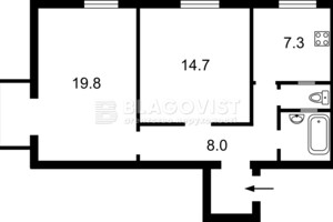 Продажа двухкомнатной квартиры в Киеве, на бул. Леси Украинки 8, район Печерский фото 2