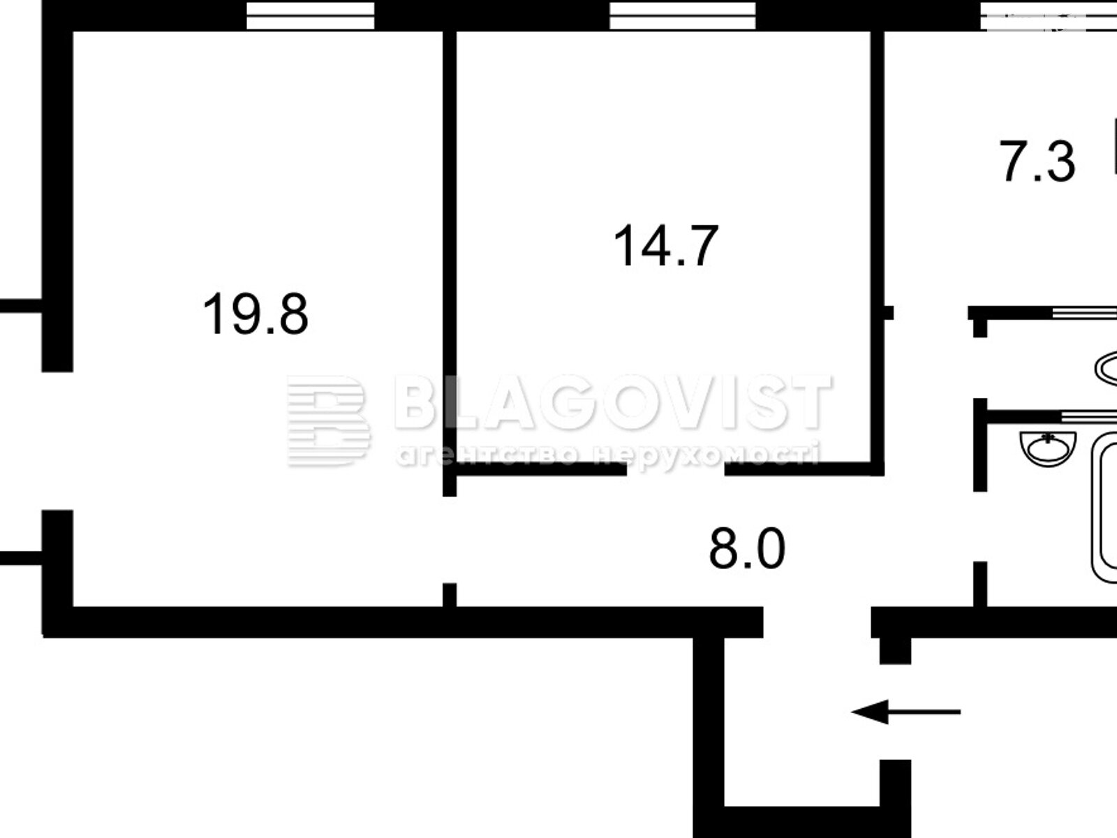 Продажа двухкомнатной квартиры в Киеве, на бул. Леси Украинки 8, район Печерский фото 1