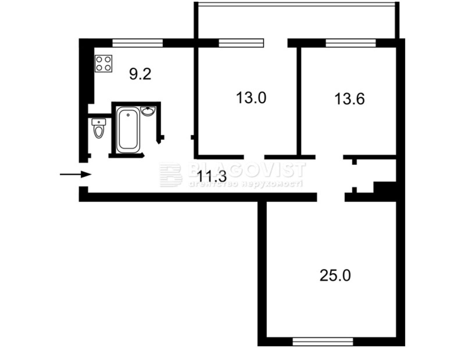 Продажа трехкомнатной квартиры в Киеве, на ул. Лескова, район Печерский фото 1