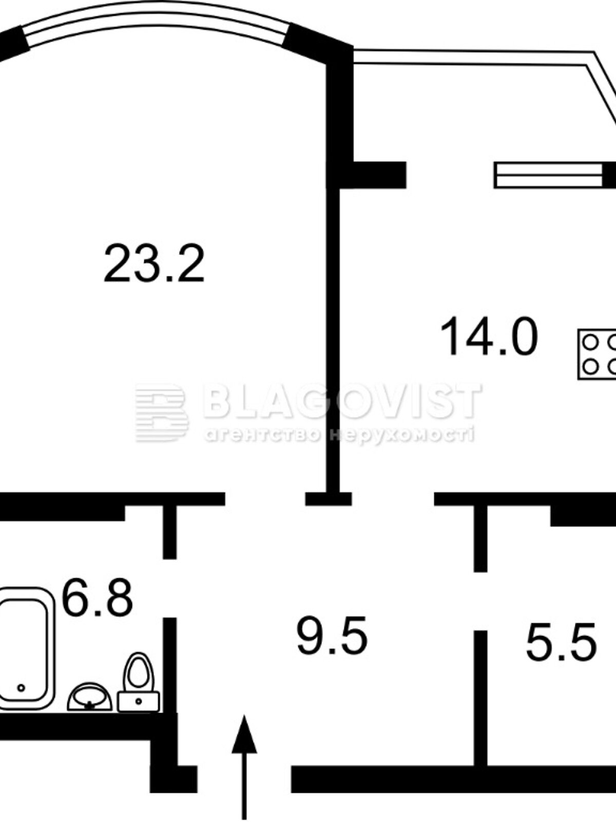 Продажа двухкомнатной квартиры в Киеве, на ул. Михаила Бойчука 19А, район Печерский фото 1