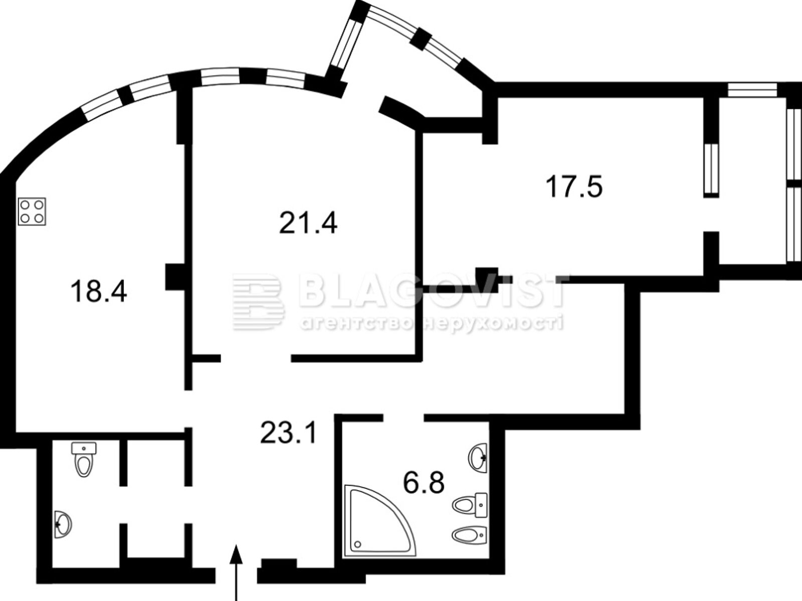 Продажа двухкомнатной квартиры в Киеве, на бул. Николая Михновского 14-16, район Печерский фото 1