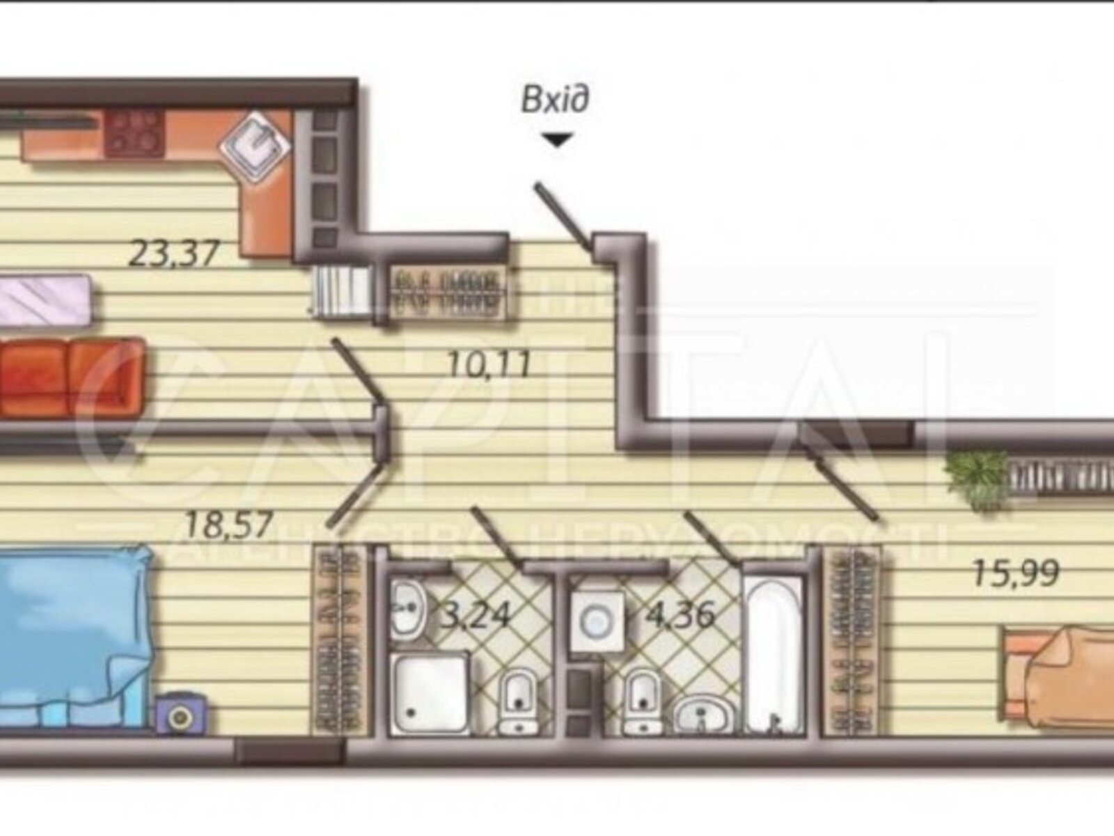 Продаж двокімнатної квартири в Києві, на вул. Предславинська 42А, кв. 1, район Печерський фото 1