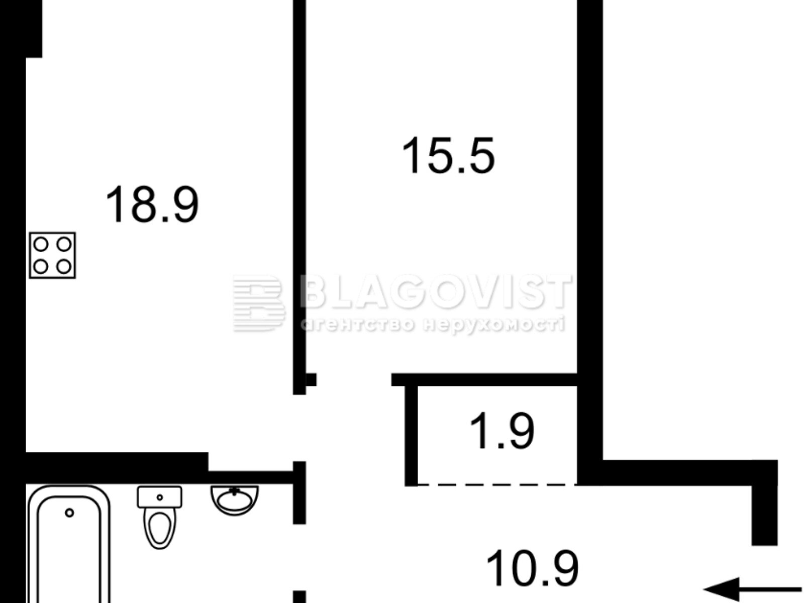 Продаж однокімнатної квартири в Києві, на туп. Фортечний 7Б, район Печерський фото 1
