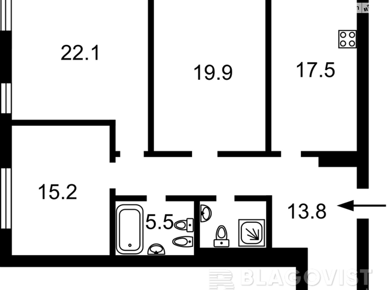 Продажа трехкомнатной квартиры в Киеве, на ул. Зверинецкая 72, район Печерский фото 1