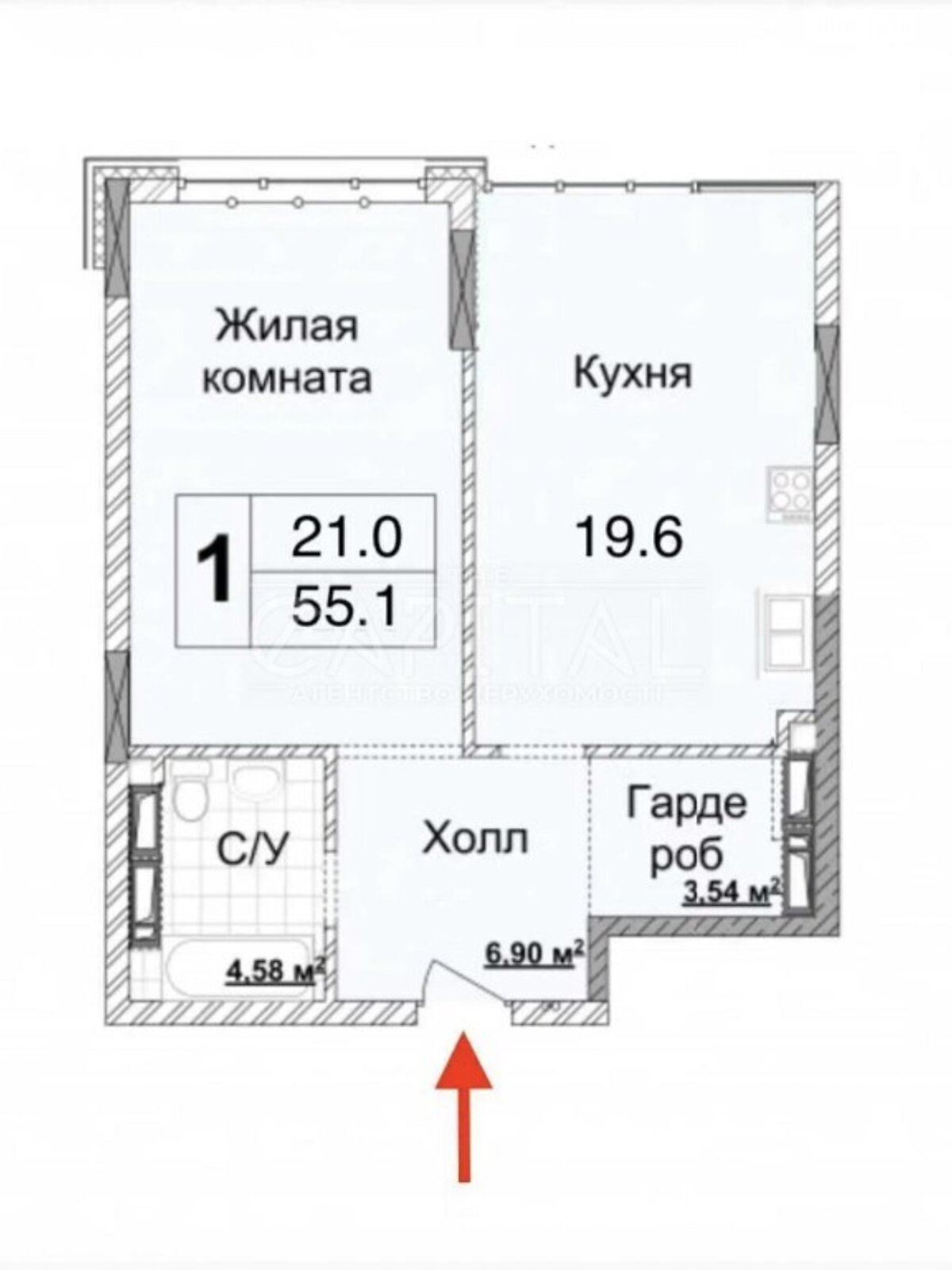 Продаж двокімнатної квартири в Києві, на вул. Андрія Верхогляда 15Б, район Печерський фото 1