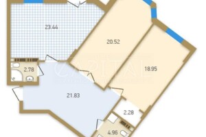 Продаж двокімнатної квартири в Києві, на вул. Дегтярна 7-32, район Подільський фото 2